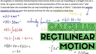 Calculus - Rectilinear Motion with Derivatives