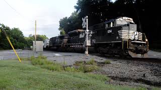 Norfolk Southern NS 154 in Mableton GA with SD70Ace leader Notch 8!