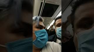 2 Hombres se pelean por un asiento en el Metro de la CDMX. #shorts #metro #mexico