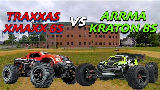 Traxxas X-maxx 8S vs Arrma Kraton 8S vs Arrma Senton 3S Park Race