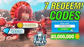 💥NEW! CODES!😱😱 💥TOILET TOWER DEFENSE CODES - TOILET TOWER DEFENSE CODES 2024