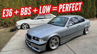 Building the Perfect BMW E36 | Fitting BBS RF's and Dialing in the Fitment!