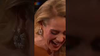 THE ROCK MEETS ADELE 😳😱 #funny #shorts #grammys #adele #therock #dwaynejohnson