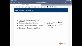 Optimization in Machine Learning: Lecture 5 (Second Order Methods and Coordinate Descent)