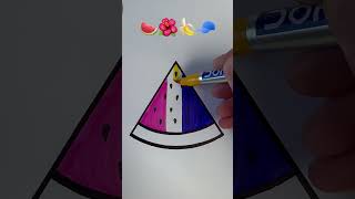 🍉🌺🍌🧢 Creative satisfying art #simple #shorts #easy #shortvideo