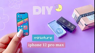 DIY & unboxing miniature iphone 12 pro max with Amazon shipping box /Handmade/ amazing gift DIY idea