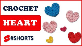 Crochet HEART applique ❤️ scrap yarn buster #shorts