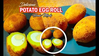 How To Make Ugandan Egg Roll | Mashed Potato and Boiled Eggs - Ugandan Snack