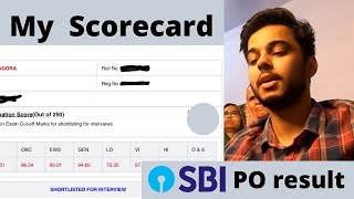 My SBI PO 2021 final scorecard !  Interview got me through…