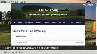 Trilby Tour LIVE Championship of Oxfordshire Water Hazard