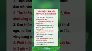 7 DẤU HIỆU CẢNH BÁO NỘI TẠNG KHÔNG KHỎE #reels #xuhuong #suckhoe