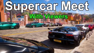 Forza Horizon 5 Super Car Meet WITH VIEWERS! Car Meet, Cruise, Photoshoot, and Drag Racing.