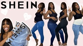 SHEIN MATERNITY JEANS TRY ON HAUL 2021 | Under $20 #MaternityDenim