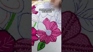 Bordados para flores !!! Tutorial en mi canal #embroidery #bordadoamano #embroiderypatterns #art