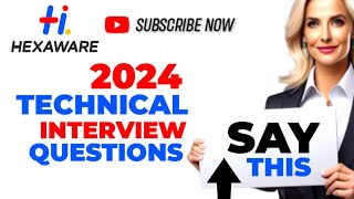 Hexaware Technical interview questions and answers