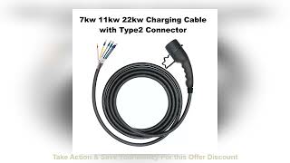 JIGU 7kw 11kw 22KW EV Charger Plug Electric Car Charging Cable Type 2