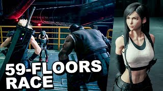 Final Fantasy 7 Remake - Cloud, Tifa & Barret 59 Floors Race (Shinra HQ)