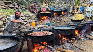 Traditional marriage ceremony in Afghanistan | Giant Kabuli Pulao prepared | Afghan village food