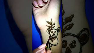 Cute mehndi design✨||Panda||#shorts#trending#viral#ytshorts#mehndi#mehndidesign@selfobsessed4940