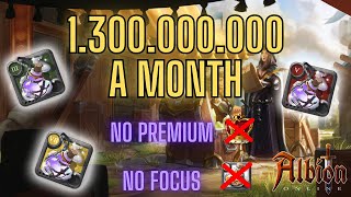 1.3 BILLION per MONTH without Premium or Focus - Albion Online Crafting