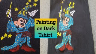 Painting on Dark T-shirt // Fabric Painting