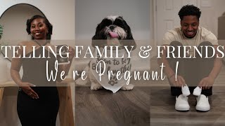 TELLING OUR FAMILY & FRIENDS WE ARE PREGNANT ! | REACTIONS | SEPT 2023 BABY 🤎🖤