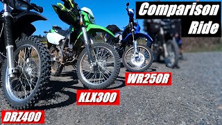 2021 KLX300, WR250R & DRZ400 Comparison Ride | New School vs. Old School Dual Sports