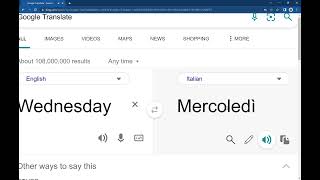 Wednesday in different languages  ( Low quality )