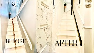 Transforming the Staircase using MDF Shaker Panels and Painting