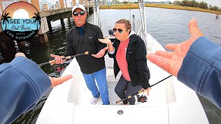 Galveston Dock fishing with LIVE SHRIMP ***Family Competition***