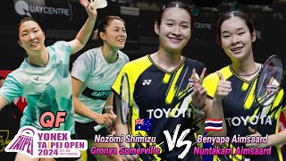 Benyapa Aimsaard/Nuntakarn Aimsaard vs Nozomi Shimizu/Gronya Somerville || QF Taipe Open 2024