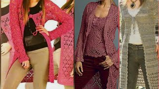 Extremely Gorgeous Designs of Crochet Cardigan / vest / jackets Pattern collection /cotton yarn Card