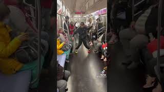 when a dance group takes over New York City subway#shorts #ny