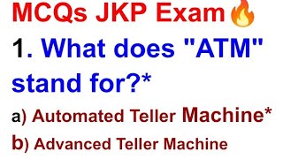 Abbreviations 50 imp MCQs for JKP Constable, JKSSB and other competitive exams 🔥  रट लो भाइयों।