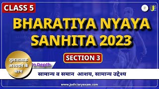 section 3 Bns complete lecture |BNS 2023 in hindi | bns full lecture| common intention common object