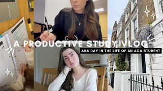 A PRODUCTIVE STUDY VLOG as a full-time ACA student in London | Amy Sarah