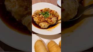 Spicy Shrimp Dumplings & Daikon Cake #food #asmreating #shorts