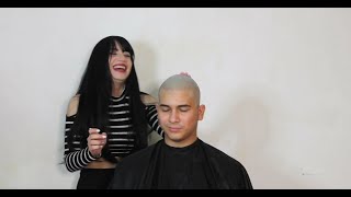 Barberette Scarlett - Revenge Headshave - Part 3 , Razor Shave