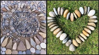 Beautiful sea stone craft ideas/best people art/Rock home decoration with stone craft