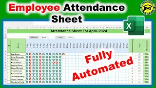 Employee Attendance Tracker in Excel  Attendance Sheet in Excel