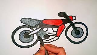 How To Draw A Motor Bike|| Drawing And Coloring|| Awesome Drawing Clips|| Drawing And Painting||