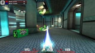 Quake Live - The poor AI in CTF map 'Fluorescent'