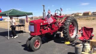 ANTIQUE FARM TRACTORS AT CHURCH OF THE NAZARENE