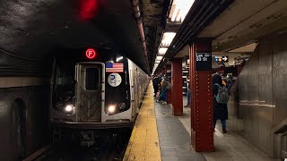 NYC Subway | R160 F Train via 53 St at Lexington Avenue