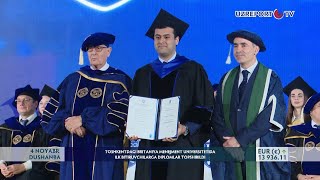 Toshkentdagi Britaniya Menejment Universitetida ilk bitiruvchilarga diplomlar topshirildi