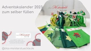 XXL Adventskalender Säckchen selber füllen Geschenkbeutel handgefertigt