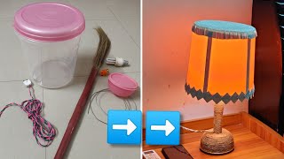 lamp using waste materials | electric lamp | night lamp | table lamp | lamp diy