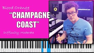 How To Play "Champagne Coast" by Blood Orange - Easy Piano Tutorial