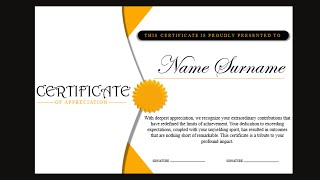 How to Make Simple Certificate in MS Word Part 15 #creative #art #trending #design #certificate