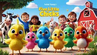 "🌟 Sing Along! Fun 'Five Little Chicks' Nursery Rhyme Adventure for Kids! 🐥🎶"